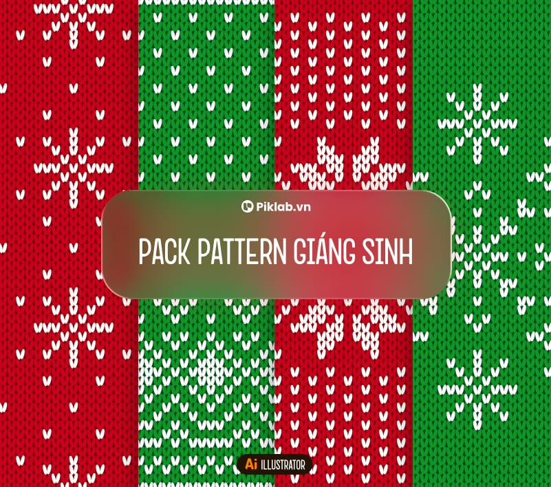 Noel Christmas Design Pattern Pack, Bộ Pattern Hoa Văn Giáng Sinh Đẹp Cho Thiết Kế, Họa Tiết Bông Tuyết